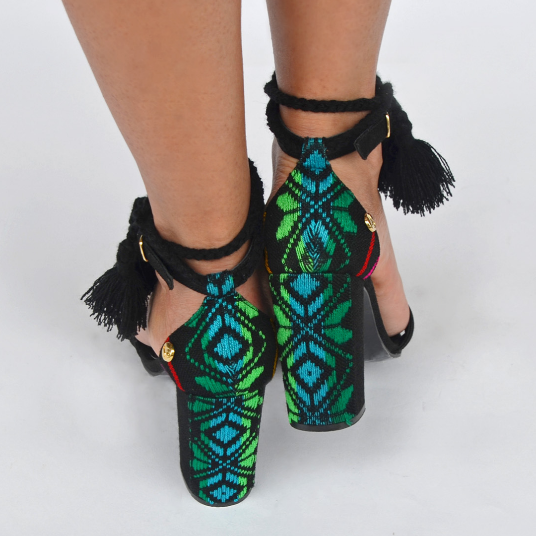 IZEL Black - Mexican Block Heels