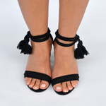 Mexican Block Heels Black (Front)