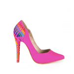 Mexican Embroidered Pumps Pink 1