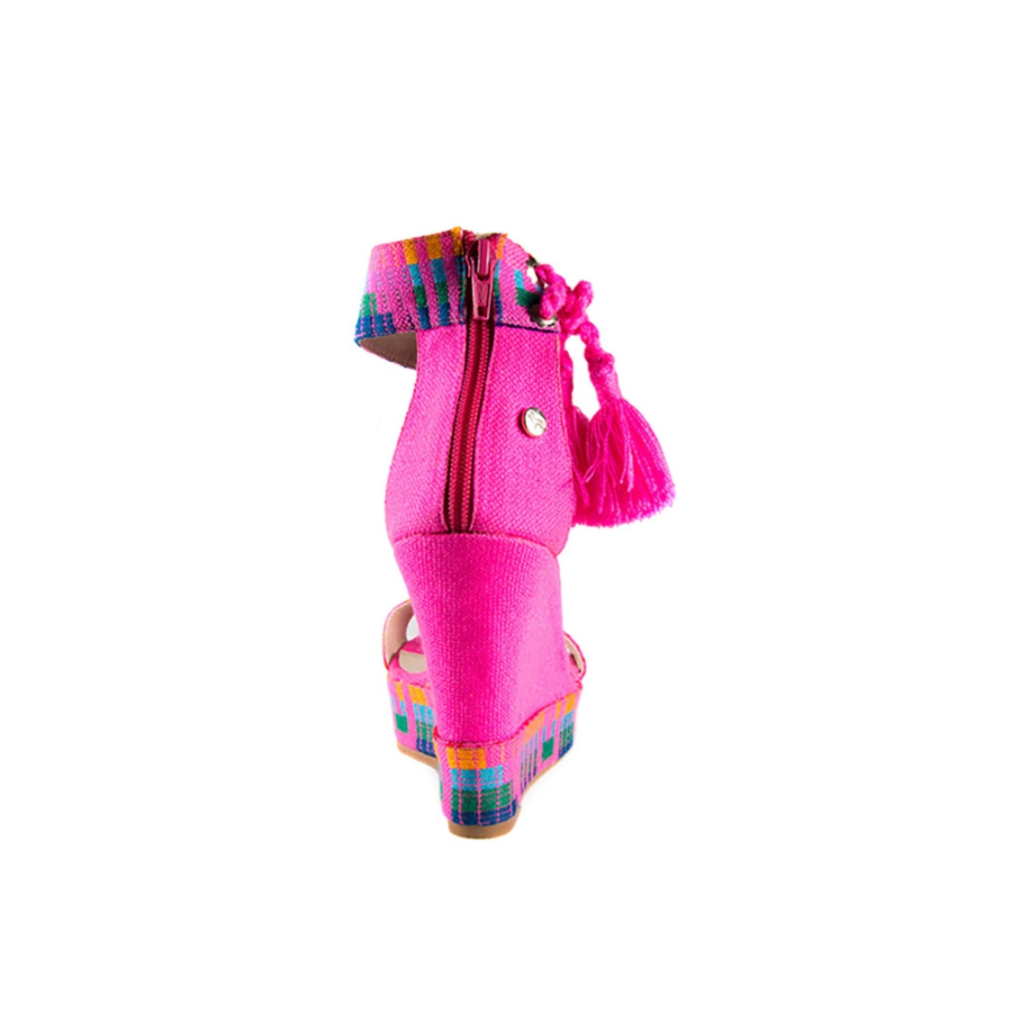 Mexican Wedges Pink Embroidered 5