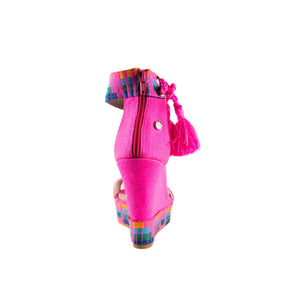 Mexican Wedges Pink Embroidered 5